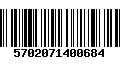 Código de Barras 5702071400684