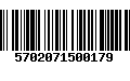 Código de Barras 5702071500179