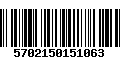 Código de Barras 5702150151063