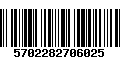 Código de Barras 5702282706025