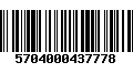 Código de Barras 5704000437778