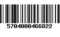 Código de Barras 5704000466822