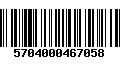 Código de Barras 5704000467058