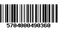 Código de Barras 5704000490360