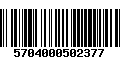 Código de Barras 5704000502377