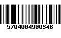 Código de Barras 5704004900346