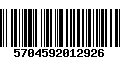 Código de Barras 5704592012926