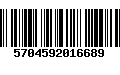 Código de Barras 5704592016689