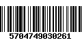 Código de Barras 5704749030261