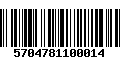 Código de Barras 5704781100014