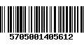 Código de Barras 5705001405612