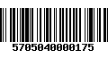 Código de Barras 5705040000175