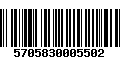 Código de Barras 5705830005502