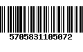 Código de Barras 5705831105072