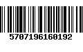 Código de Barras 5707196160192