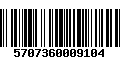 Código de Barras 5707360009104