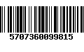 Código de Barras 5707360099815