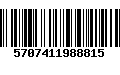 Código de Barras 5707411988815