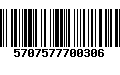 Código de Barras 5707577700306