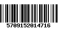 Código de Barras 5709152014716