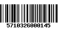 Código de Barras 5710326000145