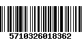 Código de Barras 5710326018362