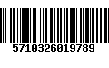 Código de Barras 5710326019789