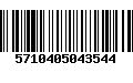 Código de Barras 5710405043544