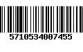 Código de Barras 5710534007455