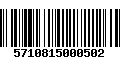 Código de Barras 5710815000502