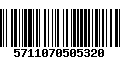 Código de Barras 5711070505320