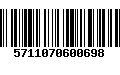 Código de Barras 5711070600698