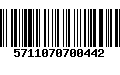 Código de Barras 5711070700442