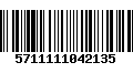 Código de Barras 5711111042135