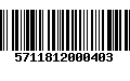 Código de Barras 5711812000403