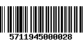 Código de Barras 5711945000028