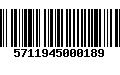 Código de Barras 5711945000189