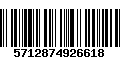 Código de Barras 5712874926618