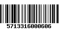 Código de Barras 5713316000606