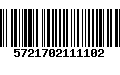 Código de Barras 5721702111102