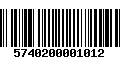 Código de Barras 5740200001012