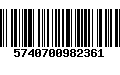 Código de Barras 5740700982361