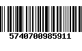 Código de Barras 5740700985911