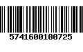 Código de Barras 5741600100725