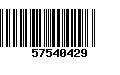 Código de Barras 57540429