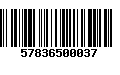 Código de Barras 57836500037