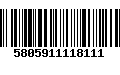 Código de Barras 5805911118111