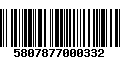 Código de Barras 5807877000332