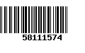 Código de Barras 58111574