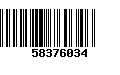 Código de Barras 58376034